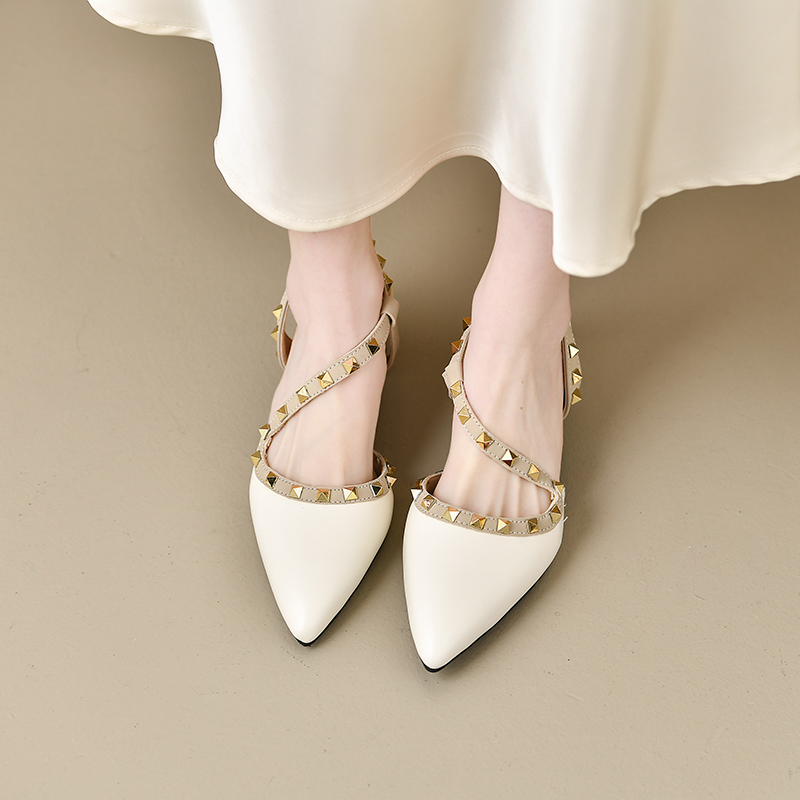 Women Shiny Back Buckle Strap  - Casual Sandal Leather 评论和价格
