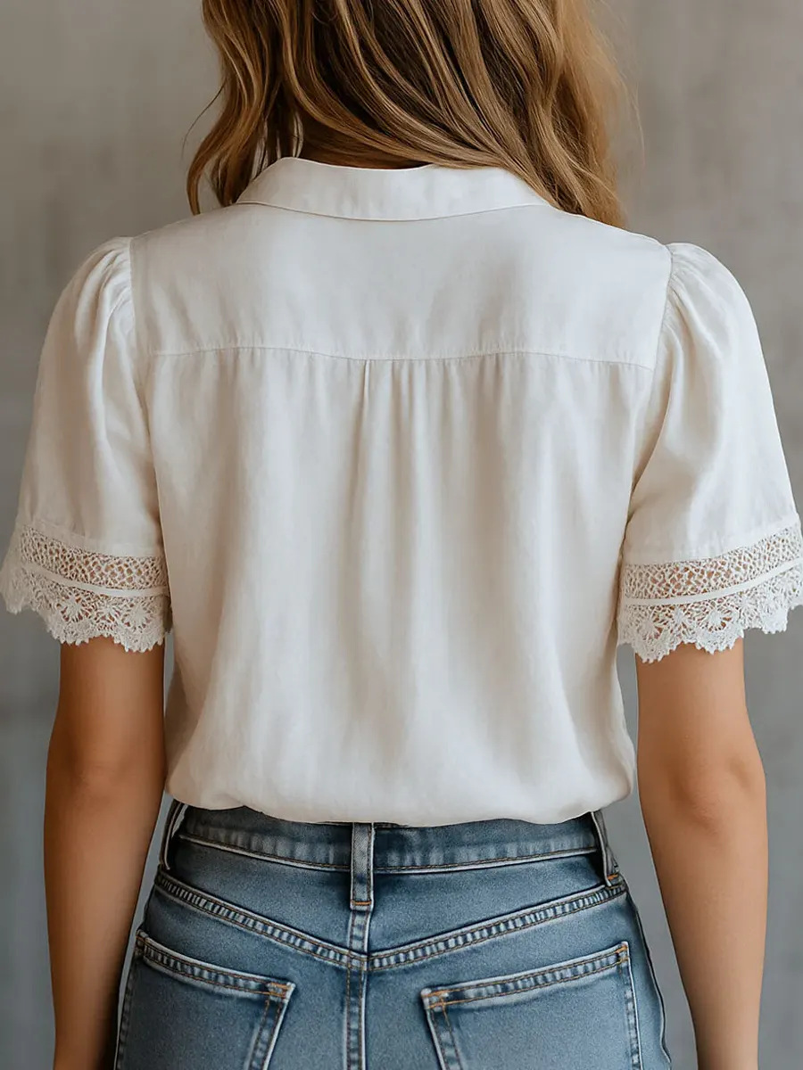Elegant Women's Shirts Casual  - Linen Shirt Breathable 评论和价格