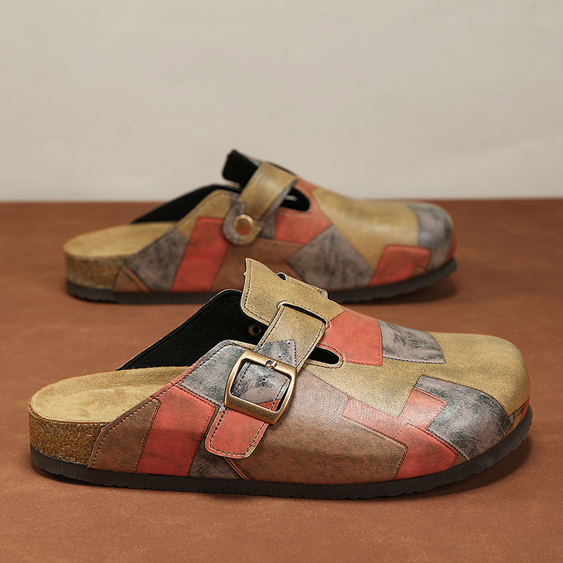 Unisex Cork Closed Toe Slipper - Flip Flop Leather Men 评论和价格