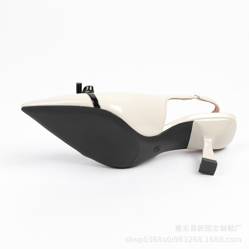 Women's Black Bow Contrast Col - Casual Sandal Leather 评论和价格