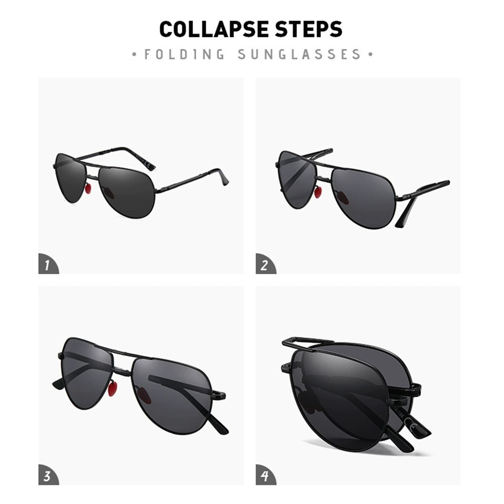 VIVIBEE Metal Pilot Black Fold - Sunglasses Aviator Polarized 评论和价格