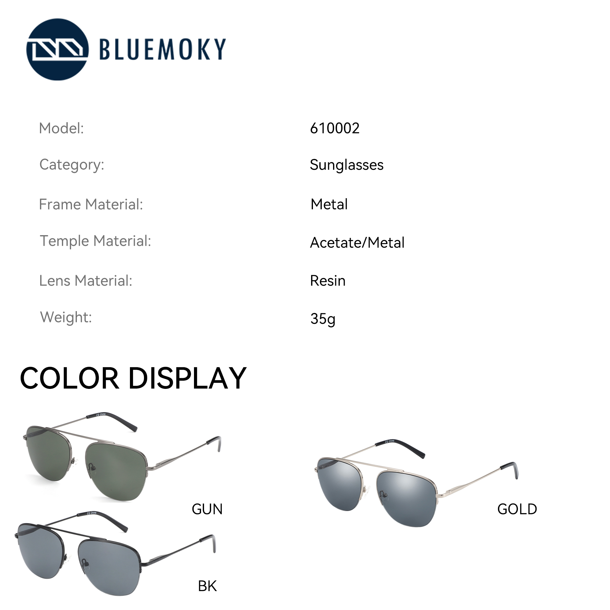 BLUEMOKY Fashion Polarized Pre - Sunglasses Aviator Polarized 评论和价格