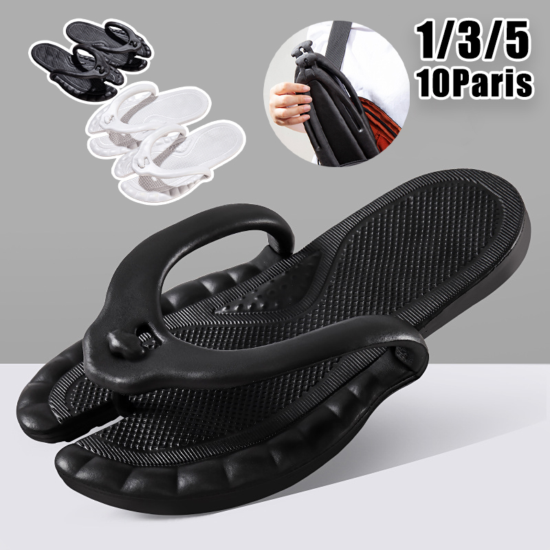 Compact Travel Slippers Women  - Flip Flop Leather Men 评论和价格